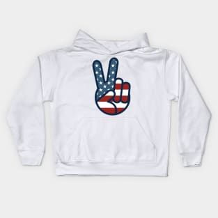 Patriotic Peace Sign Kids Hoodie